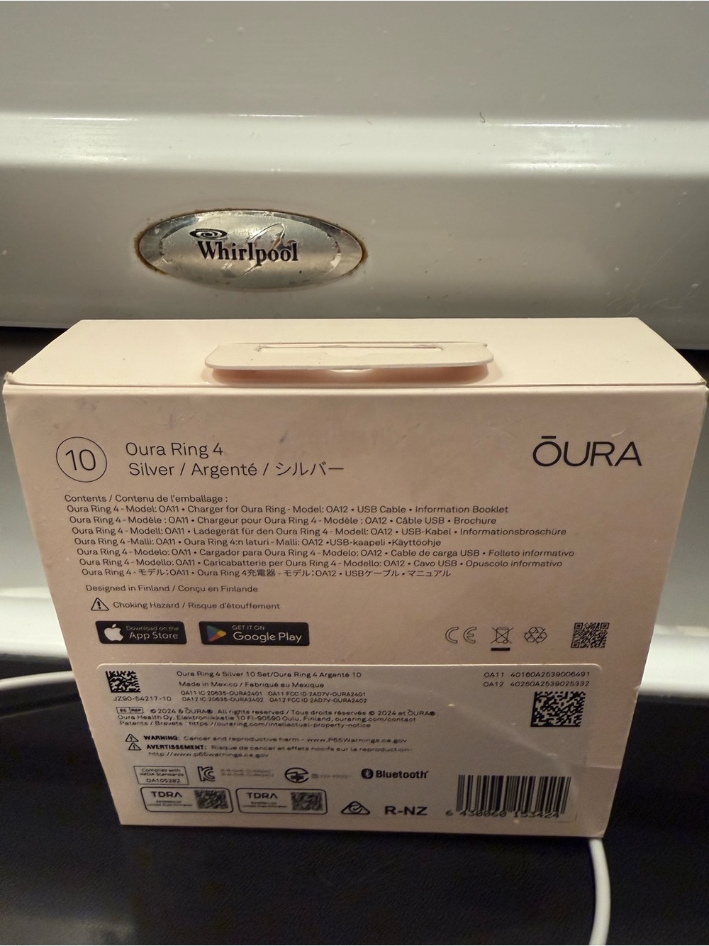 Oura Ring 4 Silver Boxed — Size 10